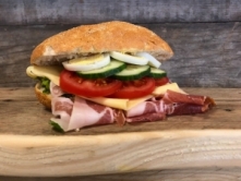 Foto van Ciabatta gezond met Italiaanse ham