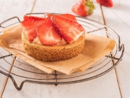 Foto van Aardbeienkoek