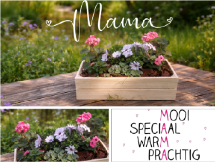 Foto van Houten liefde voor moederdag